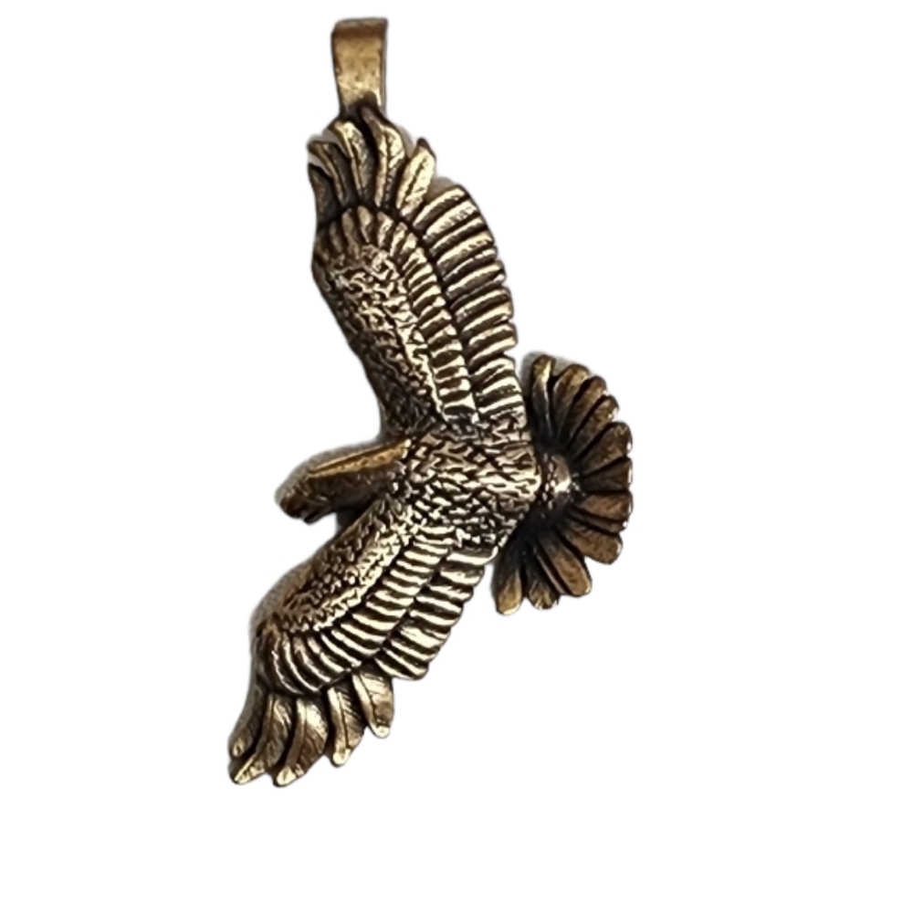 vintage antique gold eagle pendant